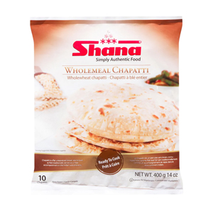 SHANA WHOLEMEAL CHAPATI 400g