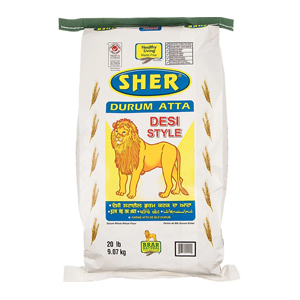 Sher desi style drum atta (20lb)